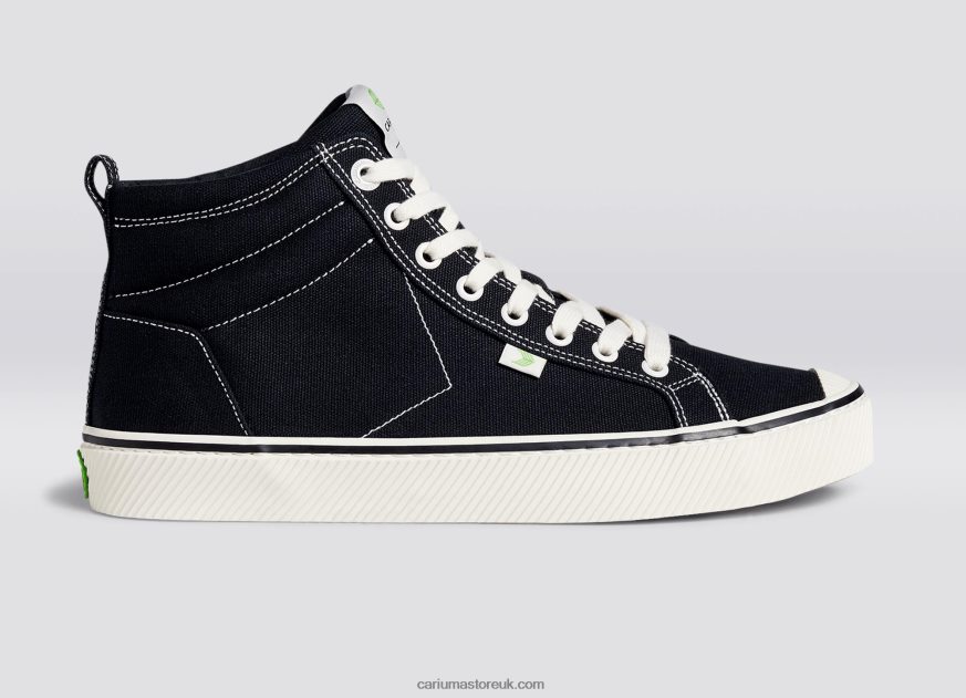 Black Contrast Stripe Canvas Men 0ZLD0456 Cariuma