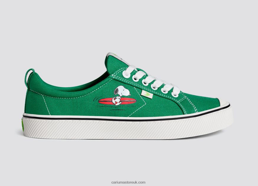 Peanuts Surf Green Canvas Men 0ZLD0484 Cariuma