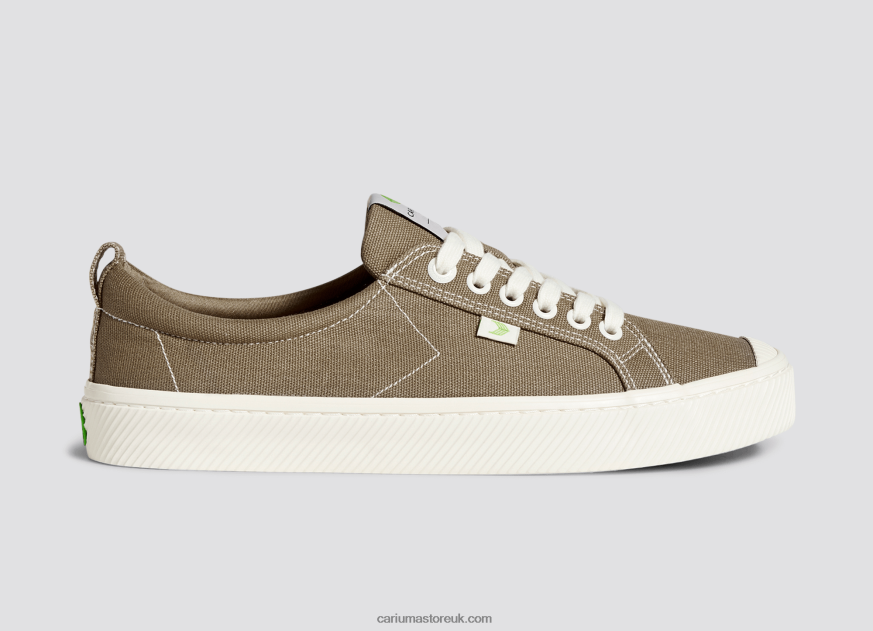 Sand Contrast Thread Canvas Men 0ZLD047 Cariuma