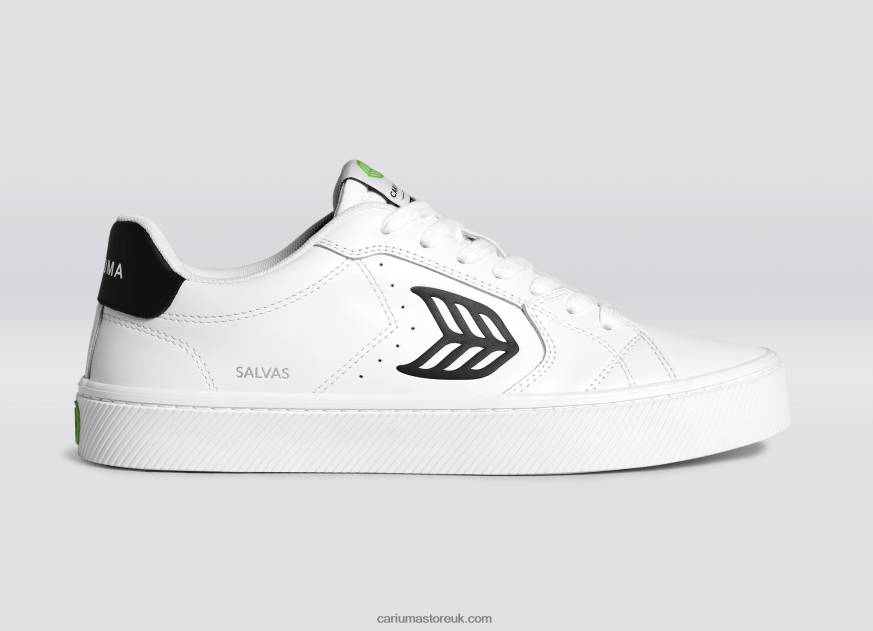 White LWG Leather/Black Men 0ZLD0497 Cariuma