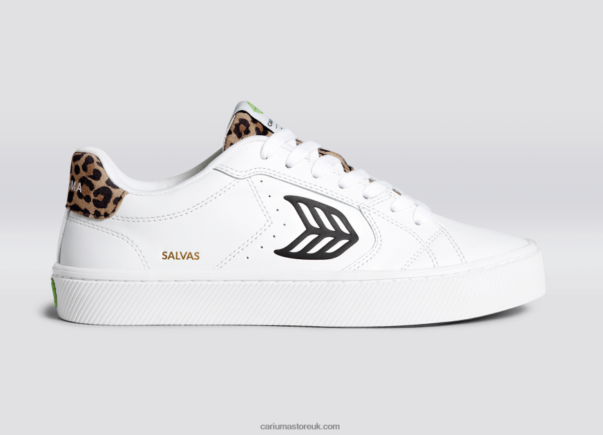White LWG Leather/Leopard Men 0ZLD04100 Cariuma